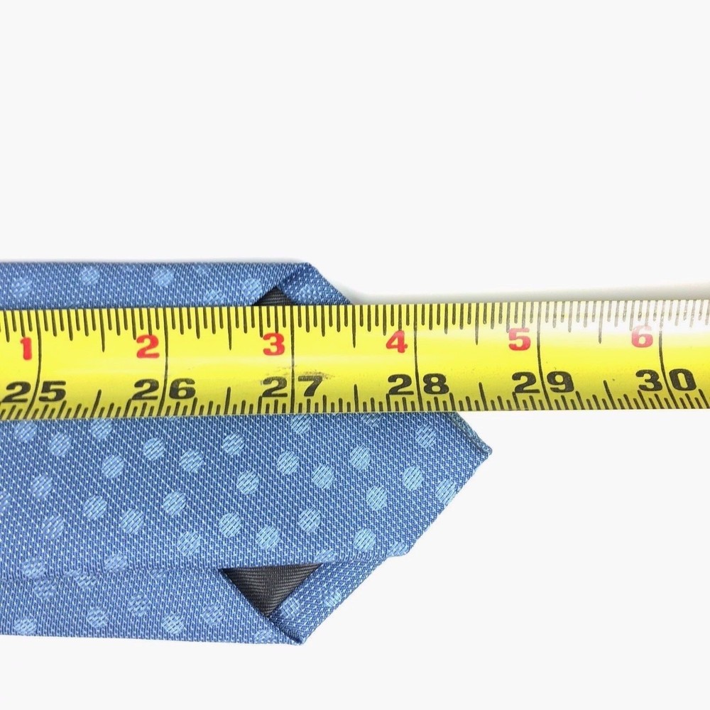 Vince Camuto Tie Men's Silk Blue Polka Dot Classic Elegant Dressy Necktie 3 x 57 - Picture 7 of 7